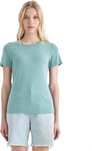 Merino Protect 100% Merino Wool T Shirts Women Crew Neck Tops Short Sleeve Odor Resistance Base Layer Travel Hiking Tee Shirt