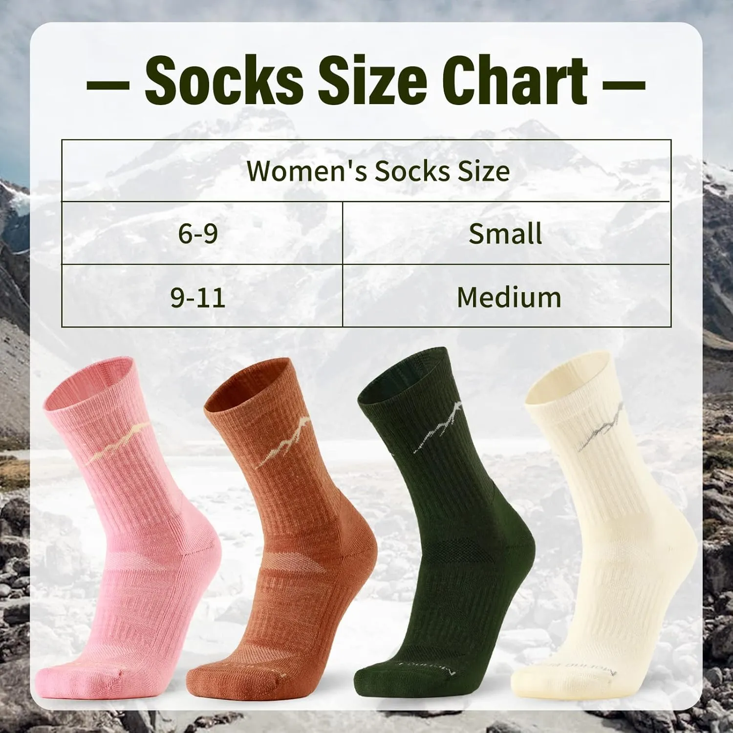 Merino Protect Merino Wool Socks for Women Winter Hiking Hunting Cycling Boot Socks Soft Cushion Warm Casual Thermal