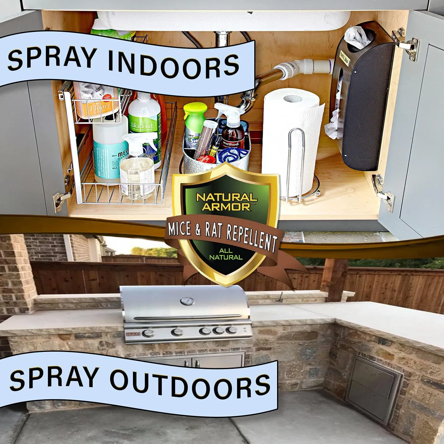 Mice & Rat Repellent. Peppermint Repellent for Mice/Mouse, Rats & Rodents. Natural Spray for Indoor & Outdoor Use. 128 OZ Gallon Trigger Sprayer Ready to Use