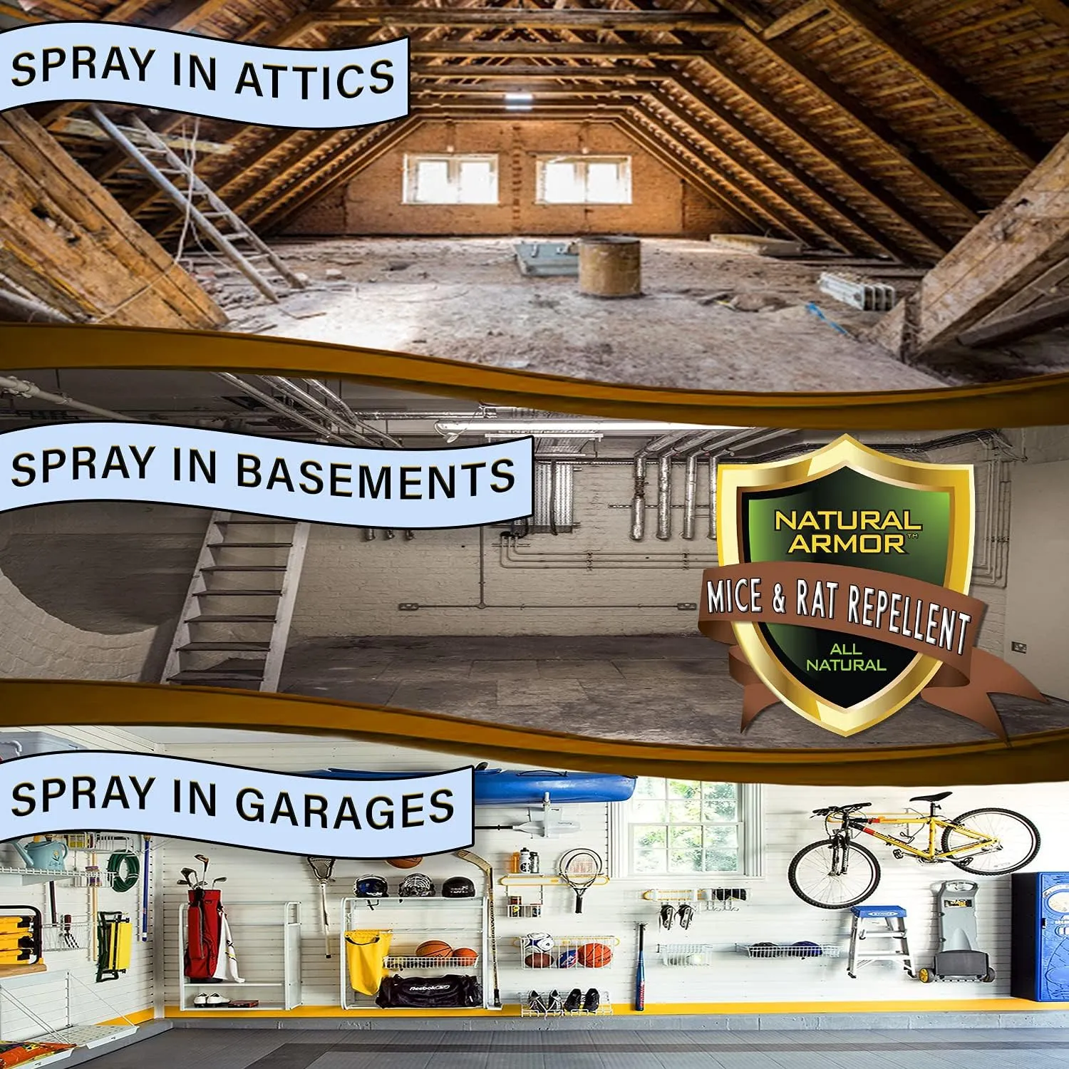 Mice & Rat Repellent. Peppermint Repellent for Mice/Mouse, Rats & Rodents. Natural Spray for Indoor & Outdoor Use. 128 OZ Gallon Trigger Sprayer Ready to Use