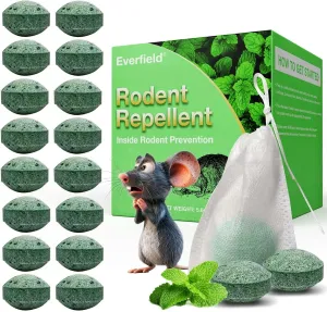 Mice Rodent Repellent, 36Pcs Peppermint Oil to Repel Mice and Rats, Rodent Repellent for Car Engines, Natural Ingredients Rat Repellent Balls Deterrent Indoor Pest Insect Control, Family & Pet Safe