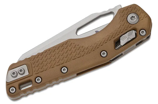 Microtech 30th Anniversary MSI Tri-Grip Dark Earth 3.88in Stonewashed Sheepsfoot