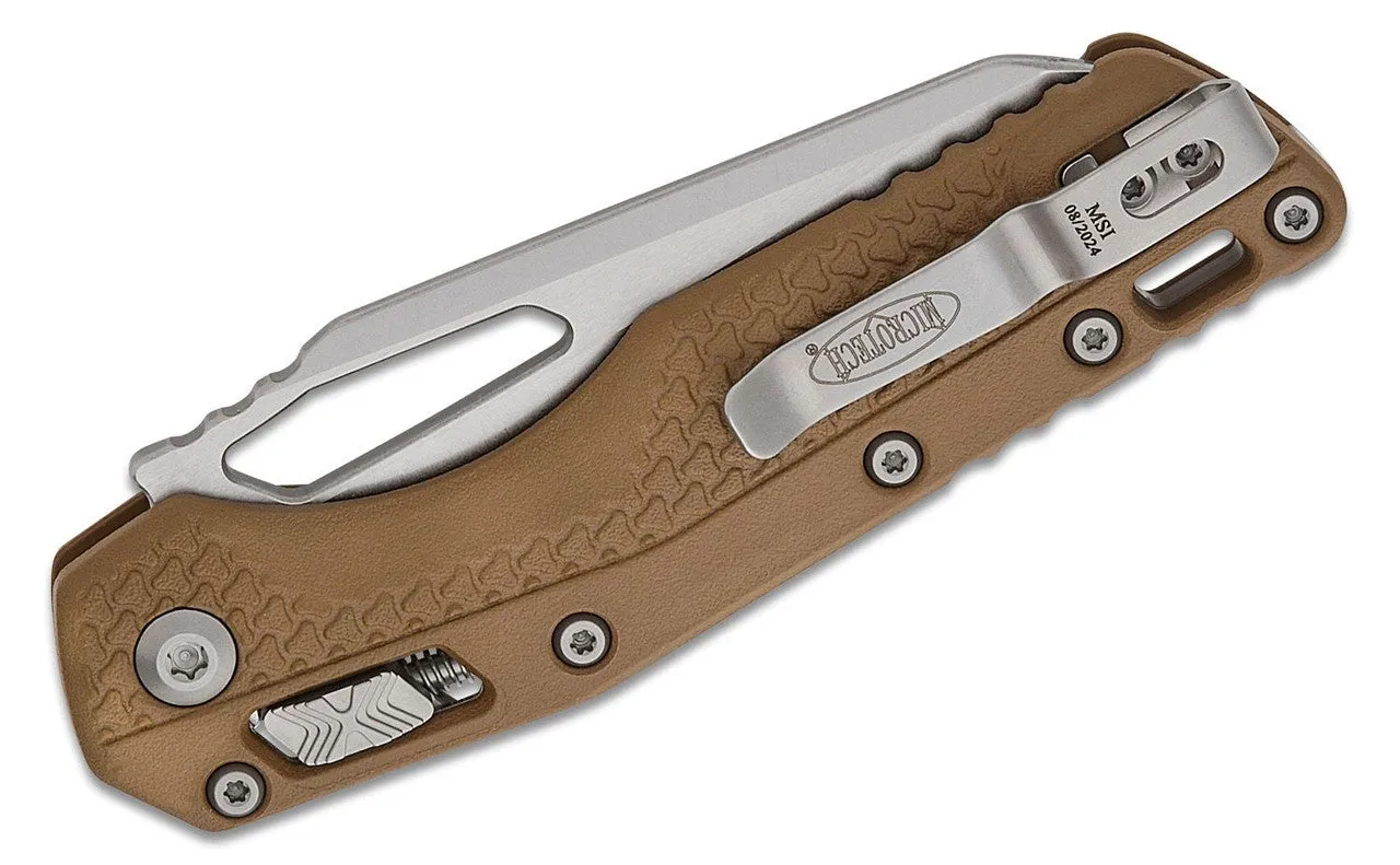 Microtech 30th Anniversary MSI Tri-Grip Dark Earth 3.88in Stonewashed Sheepsfoot