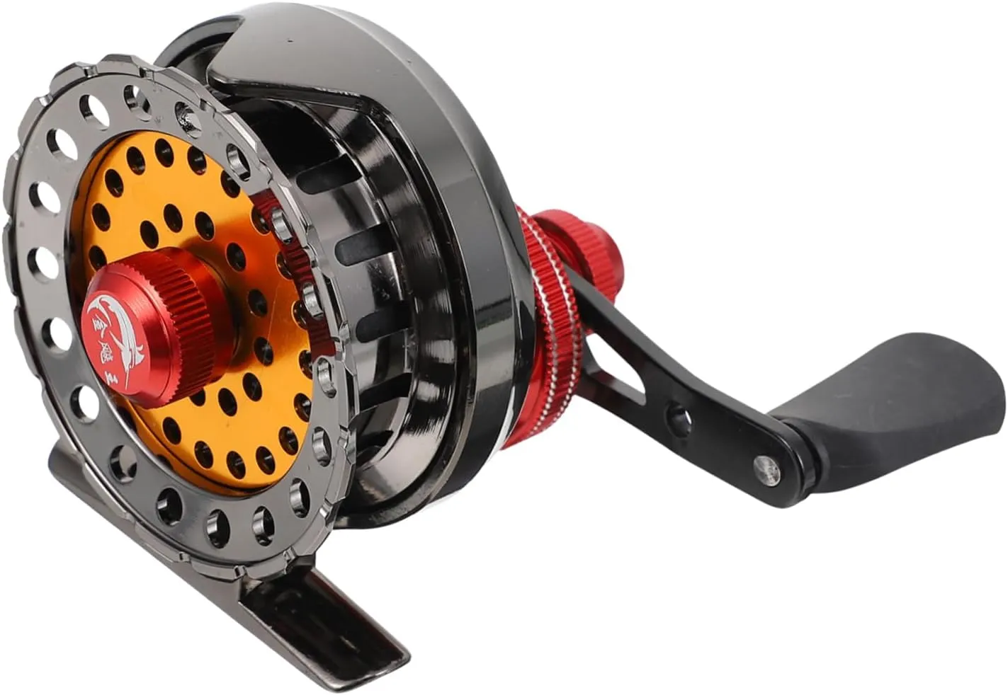 Mikikit 1Pc Portable Fishing Reel Wheel Durable Fishing Rod Accessory for Rivers and Lakes Comfortable Handle Strong Performance for Beginners and Experienced Fishers
