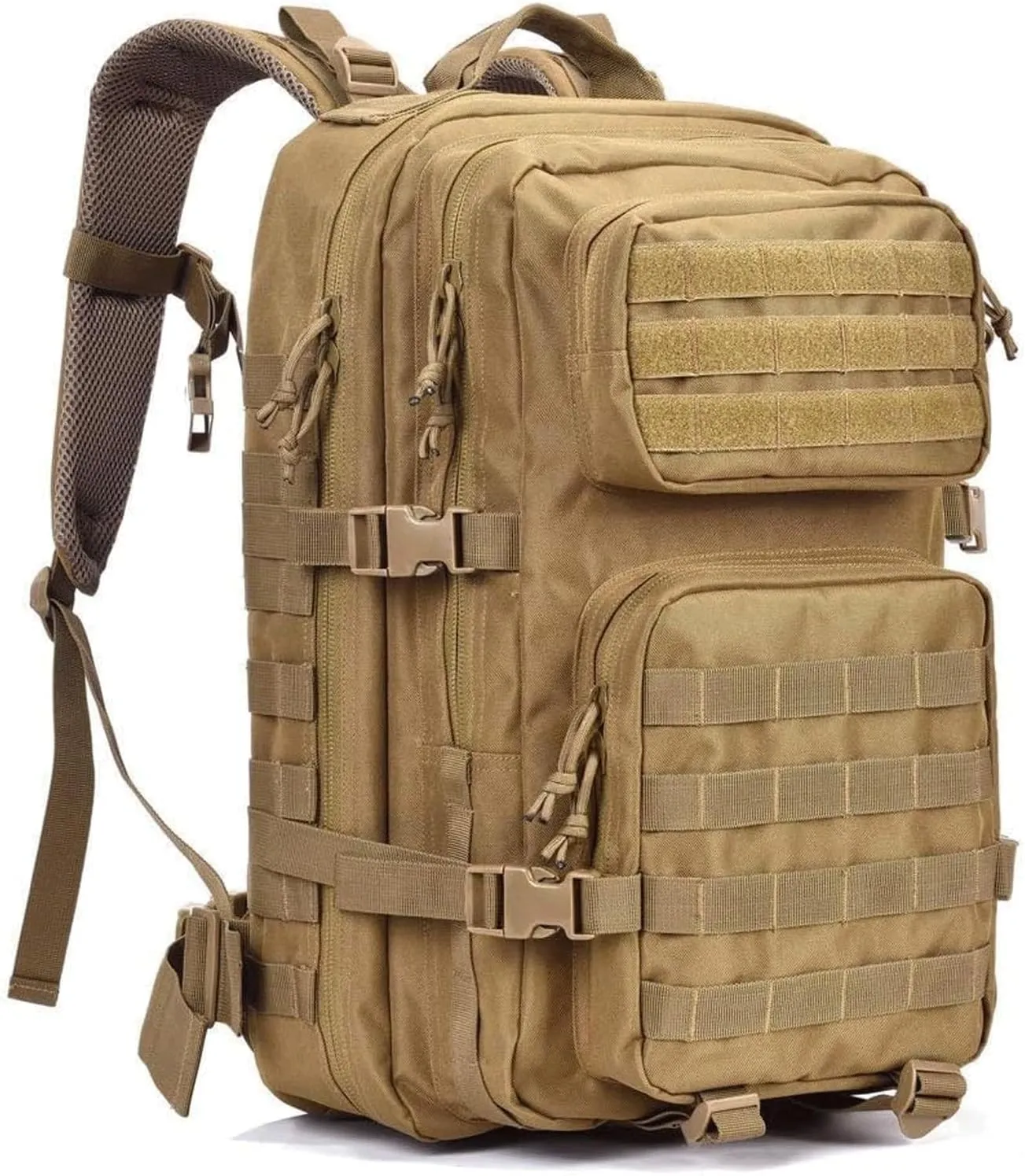 Military Tactical Backpack Large Army 3 Day Assault Pack Molle Bag Backpacks (ACU Camo) (Tan)