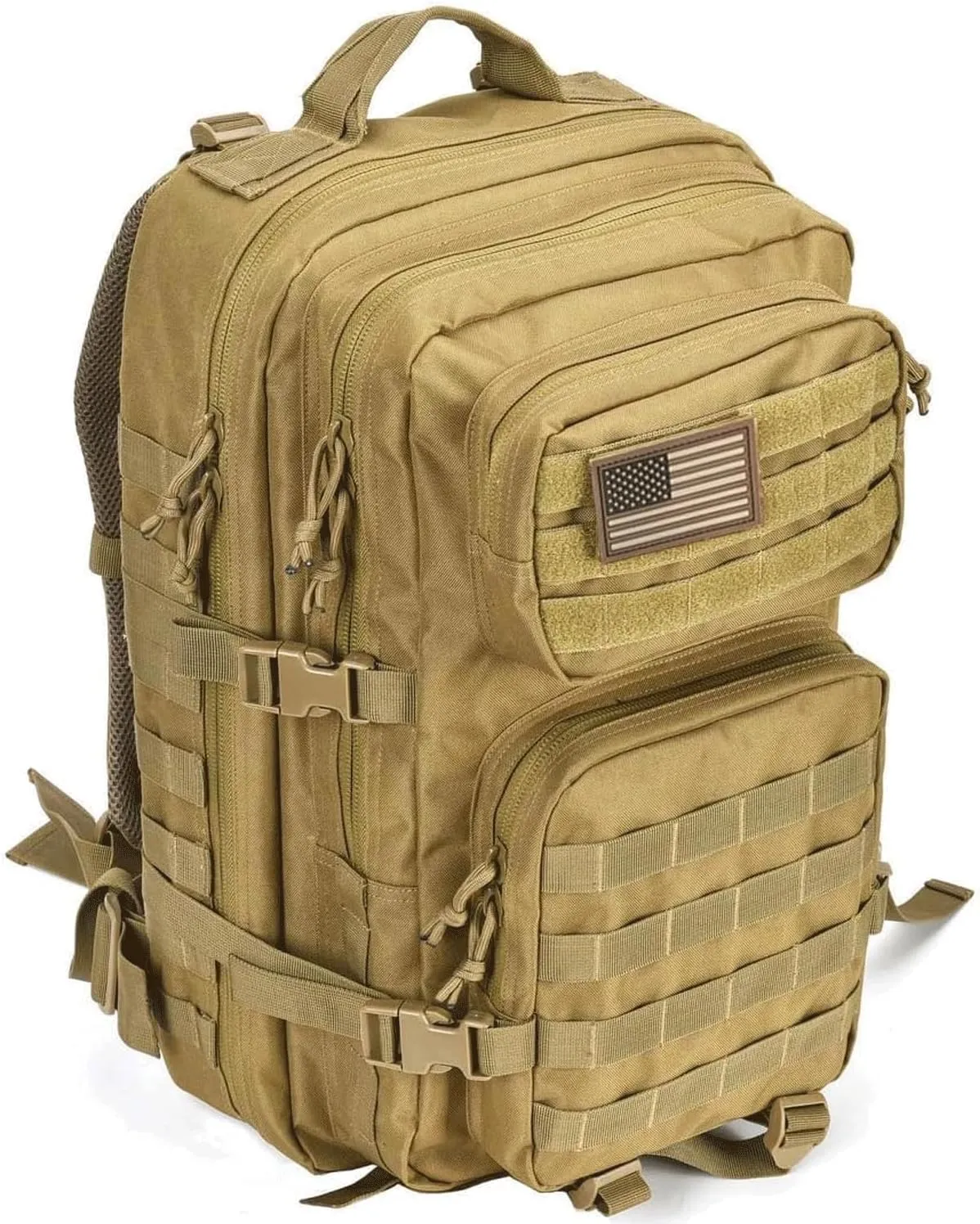 Military Tactical Backpack Large Army 3 Day Assault Pack Molle Bag Backpacks (ACU Camo) (Tan)