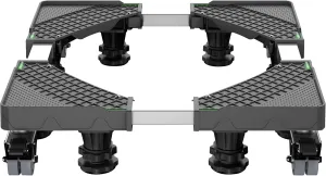 Mini Fridge Stand 16"-24" Adjustable Dolly Washing Machine Stand Universal Stand Base for Furniture Portable Refrigerator Dryer Stand(BLACK)