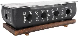 Mini Hibachi Grill Outdoor, Portable Aluminum Alloy Charcoal Yakitori Tabletop Skillet BBQ Grill Stove for Outdoor Camping (XL)