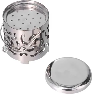 Mini Portable Camping Heaters Stove Outdoor Mini Warmer, Stainless Steel Mini Wood Burning Stove Backpacking Stove Camping Cookware Rocket Stove Solid Alcohol Stove for Camping