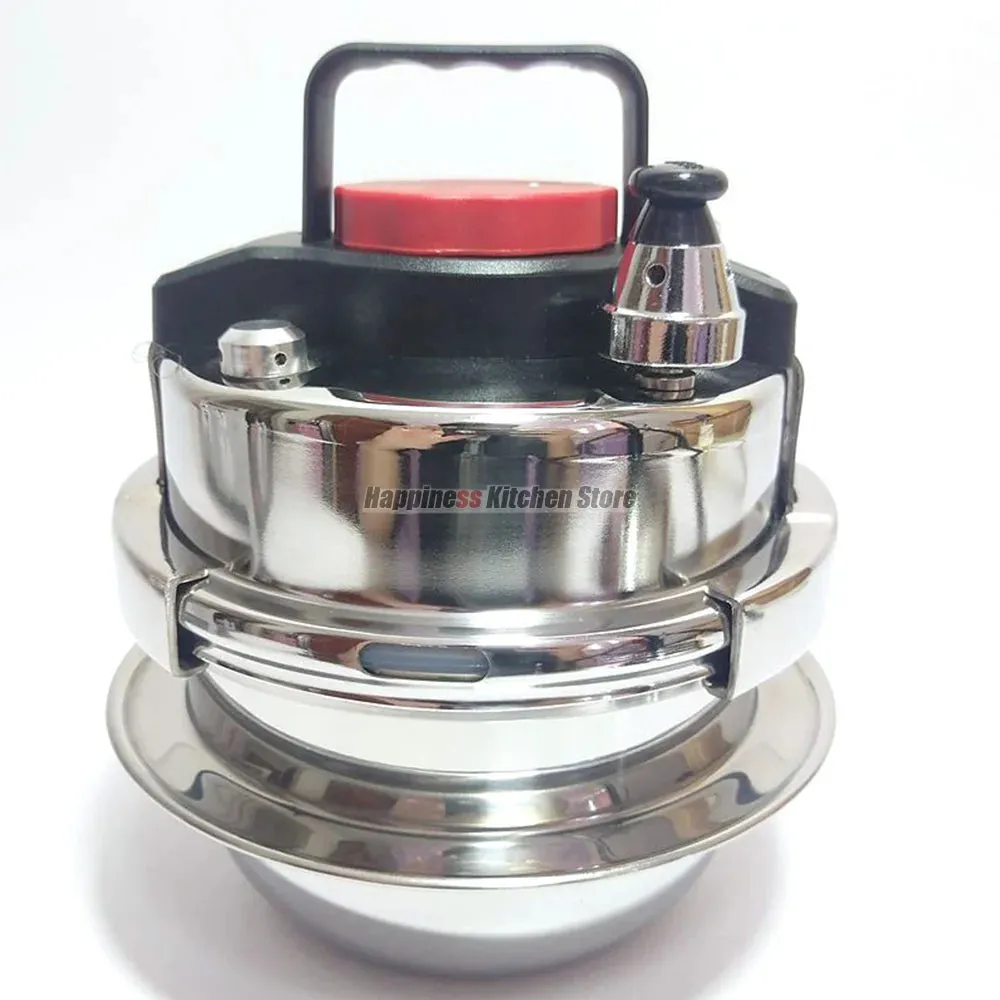 Mini Pressure Cooker 1.4L Rice Cooker Soup Pot Stainless Steel Pot Portable Camping Pot Household Cookware Non Stick