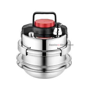 Mini Pressure Cooker 1.4L Rice Cooker Soup Pot Stainless Steel Pot Portable Camping Pot Household Cookware Non Stick