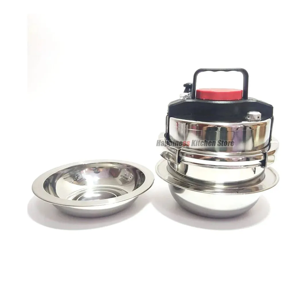 Mini Pressure Cooker 1.4L Rice Cooker Soup Pot Stainless Steel Pot Portable Camping Pot Household Cookware Non Stick