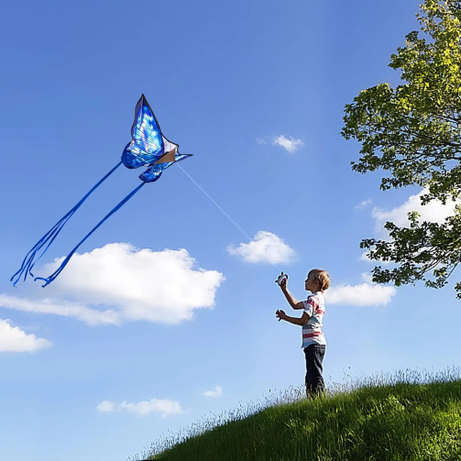 Mint's Colorful Life Butterfly Kite for Kids & Adults Easy to Fly, Large Single Line Kites with 300ft String Kite Handle