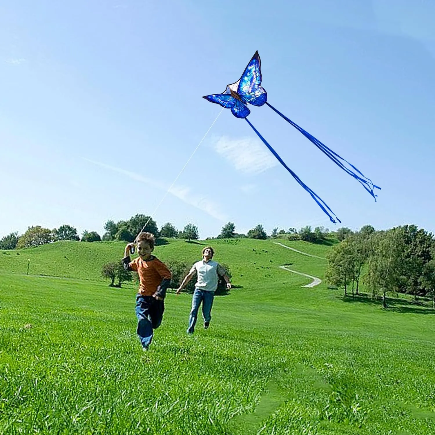 Mint's Colorful Life Butterfly Kite for Kids & Adults Easy to Fly, Large Single Line Kites with 300ft String Kite Handle