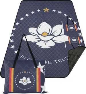 Mississippi Flag USA Patriotic Picnic Accessories Foldable Sand Blankets for Beach Sandproof Outdoor Blanket for Grass 80" x 60"
