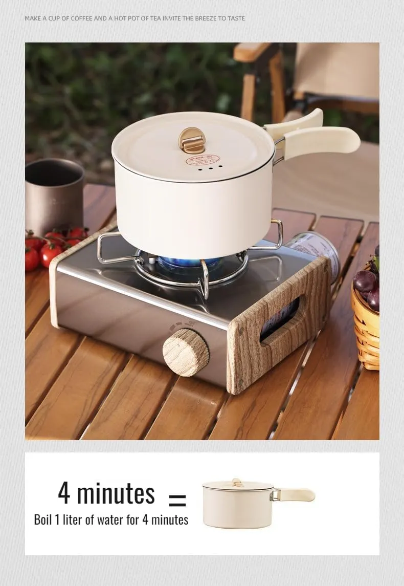 [Mokcoliy]【Mini Gas Stove】light Outdoor Cooking System - Fast Heating Camping Stove with Stable Base, Energy-Efficient for Picnics, Fishing & Survival Gear (Easy Carry Compact Design)