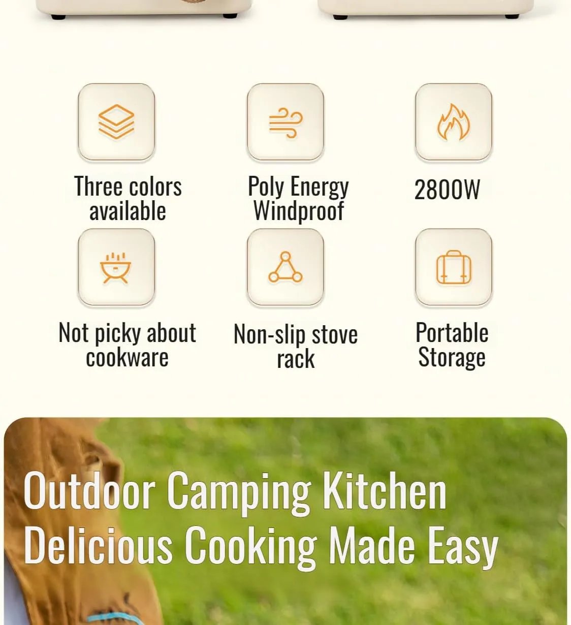 [Mokcoliy]【Mini Gas Stove】light Outdoor Cooking System - Fast Heating Camping Stove with Stable Base, Energy-Efficient for Picnics, Fishing & Survival Gear (Easy Carry Compact Design)