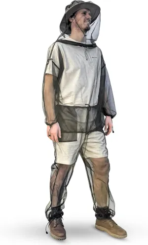 Mosquito Net Suit for Insect & Bug Protection - Jacket & Pants Netting - Outdoor Resistent Clothes