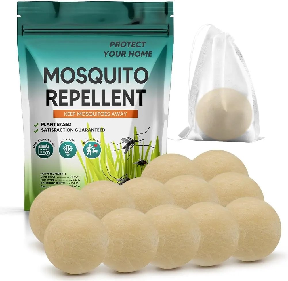 Mosquito Repellent Outdoor Patio, Powerful Indoors Mosquitoes Repellent, Natural Mosquito Deterrent for Kids/Adults, Mosquito Repellant, Mosquitoes Control for Camping/Patio/Yard/Travel 12P