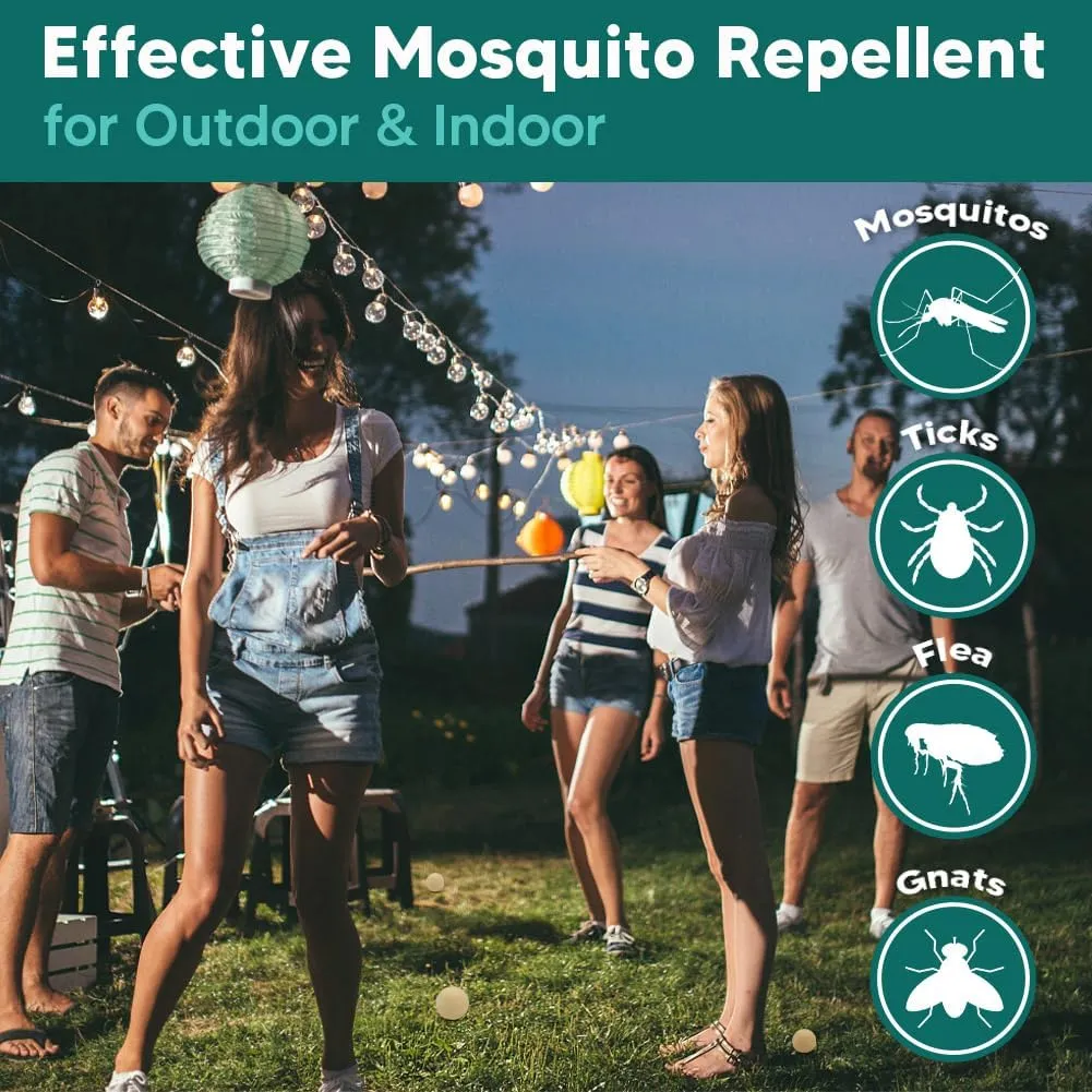 Mosquito Repellent Outdoor Patio, Powerful Indoors Mosquitoes Repellent, Natural Mosquito Deterrent for Kids/Adults, Mosquito Repellant, Mosquitoes Control for Camping/Patio/Yard/Travel 8P