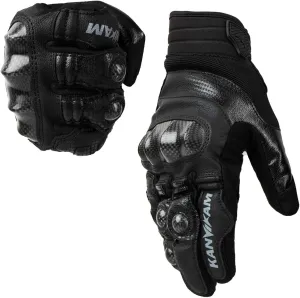 Motorcycle Gloves for ATV MTB Cycling Hiking,Carbon Fiber Shell Protection,Motocross Goatskin Leather Glove for Dirt Bike Motorbike Racing