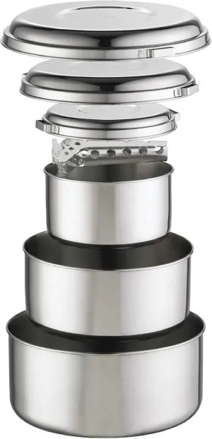 MSR Alpine 4 Stainless Steel Camping Pot Set