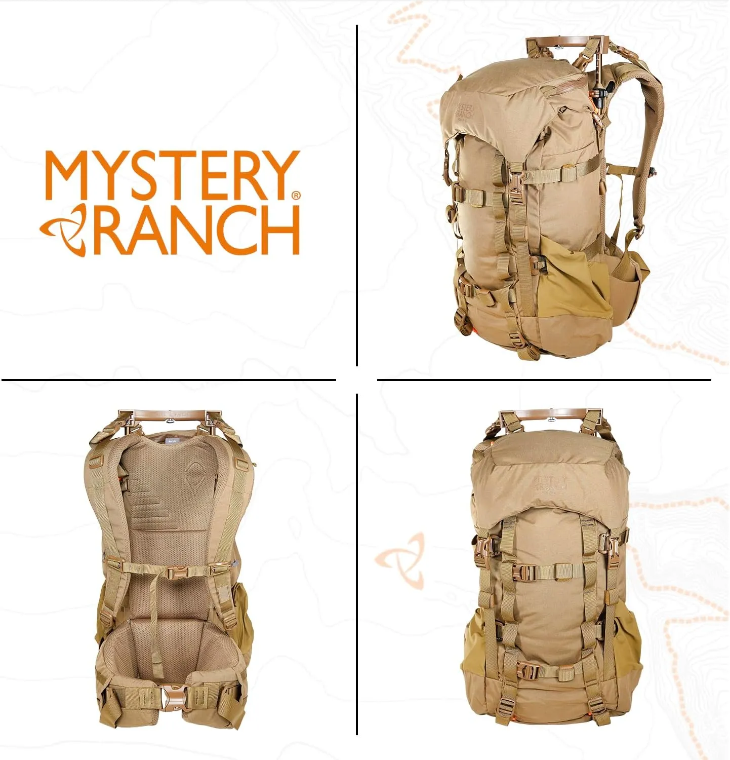 Mystery Ranch Pop Up 40 Hunting Backpack, Weatherproof, Daypack for Travel, Hiking, Outdoors, Camping, 40L, M, Coyote