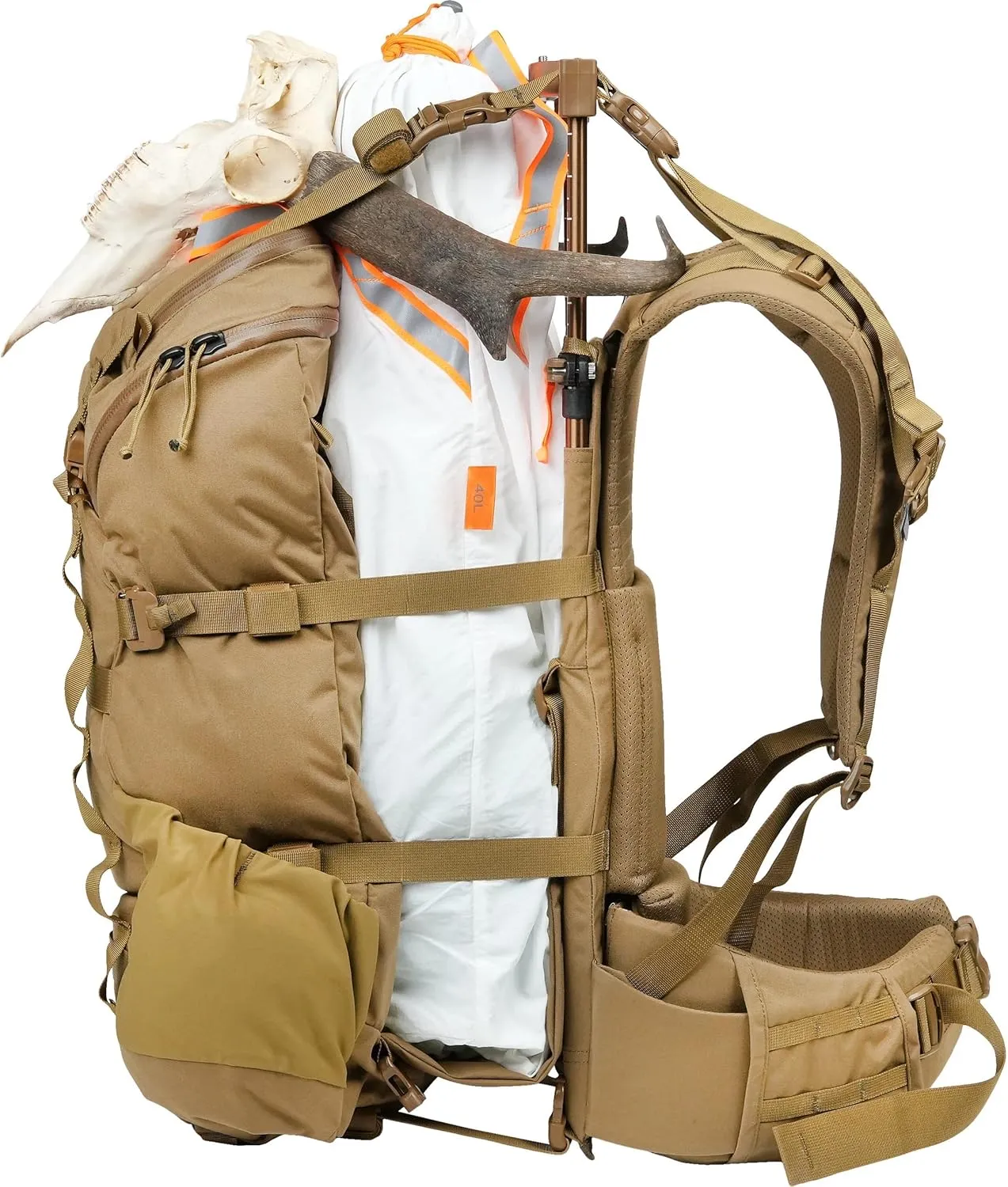 Mystery Ranch Pop Up 40 Hunting Backpack, Weatherproof, Daypack for Travel, Hiking, Outdoors, Camping, 40L, M, Coyote