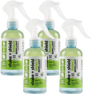 Natural Insect Body Mist Mosquitoes and Ticks for Adults and Kids by Best Bee Brothers 8oz 4 Pack