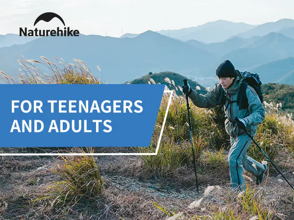Naturehike Trekking Poles – 2 Packs (234g*2) Ultralight & Compact & Portable Walking Sticks, with Extend EVA Grips, Quick Locks, Collapsible Walking Poles for Hiking, Climbing