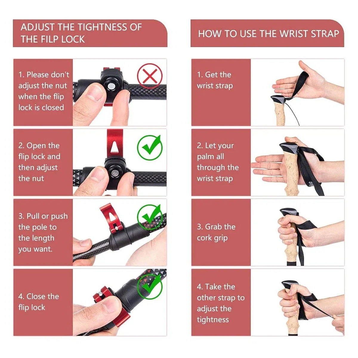 Naturehike Trekking Poles 2pcs Carbon Fiber Folding Hiking Stick Collapsible Telescopic Sticks Trekking Stick Hiking Poles