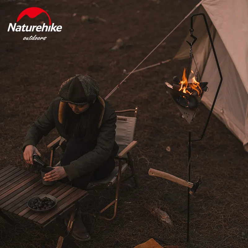 Naturehike Triangle Burning Platform Portable Ultralight Stainless Steel Grill Bonfire Rack Warm Oneself Hanging Furnace Fire Bowl Camping Outdoor