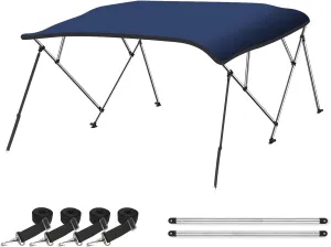 Naviskin 10 Optional Colors Available 3-4 Bow 13 Different Size Bimini Top Cover Includes Mounting Hardwares,Storage Boot with 1 Inch Aluminum Frame