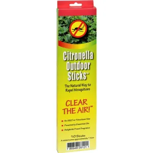Neem Aura Naturals Outdoor Citronella Sticks - 10 Count