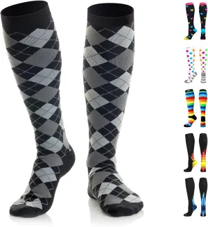 NEWZILL Medical Compression Socks for Women & Men Circulation 20-30 mmHg, Best for Running Athletic Hiking Travel Flight Nurses