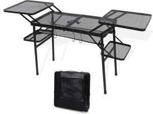Nice C 4 ft Folding Ice Table, Party Cooler, Table with Drain, Party Table, Cooler Table, Portable Cooler Table   Camping Table, Folding Table, Grill Table, Folding Camping Table with 4 Side Tables