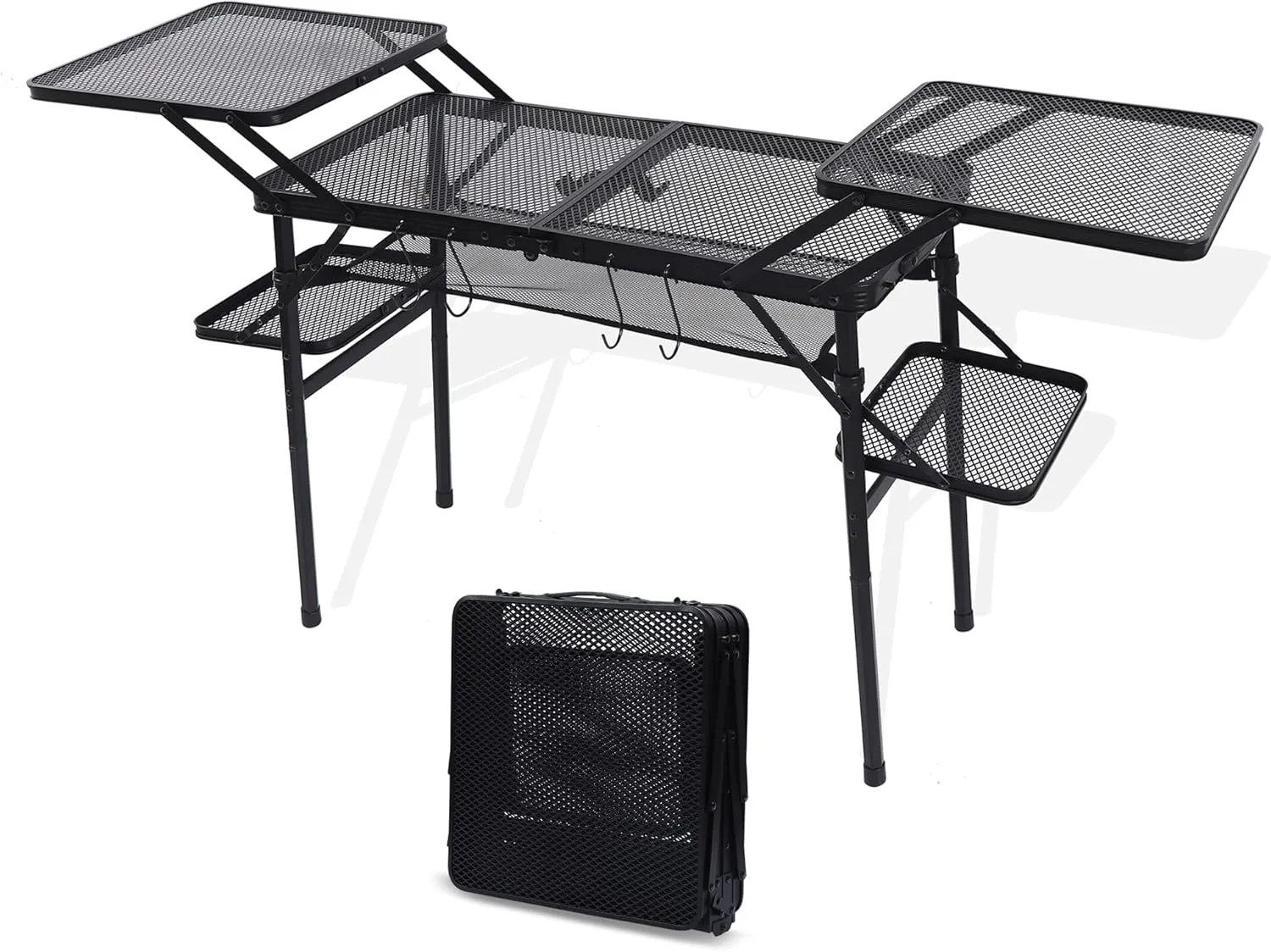 Nice C 4 ft Folding Ice Table, Party Cooler, Table with Drain, Party Table, Cooler Table, Portable Cooler Table   Camping Table, Folding Table, Grill Table, Folding Camping Table with 4 Side Tables