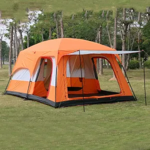NIEH Outdoor Tent, Camping Tent 6 Person, Family Tents for Camping Waterproof, Tent with Living Room and Separate Rooms, 4 Season Tents Big Family Shelter