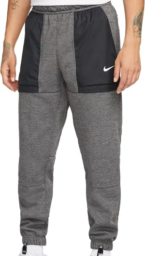Nike Therma-FIT Men's Tapered Fitness Pants (as1, Alpha, m, Regular, Regular, Charcoal Heather/Black/White)