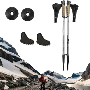 Nordic Walking Carbon Poles W/Cork Grips, 1-Pairs Poles. Safer, Lighter, Stronger, More Durable Than Flimsy Poles
