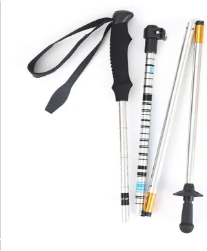 Nordic Walking Trekking Poles - with Antishock and External Lock System, Telescopic, Collapsible, Ultralight Aluminum Alloy for Hiking, Camping