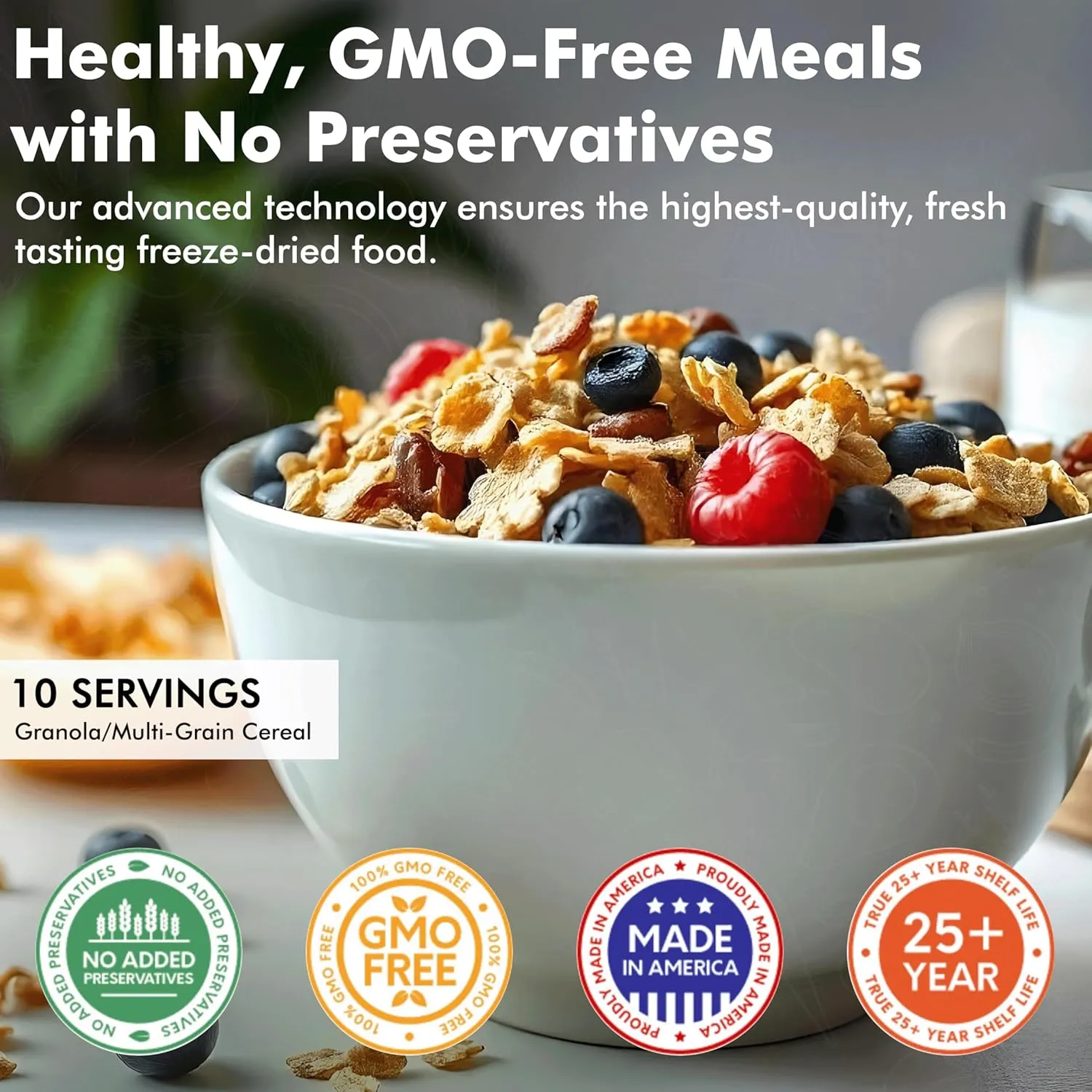Numanna Family Pack Bucket 144 Servings Easy Prep Survival Meals Emergency Food Supply Everyday Meals Camping Food Non-Gmo, No Added Preservatives Made in USA 25  Year Shelf Life Long Term Meal