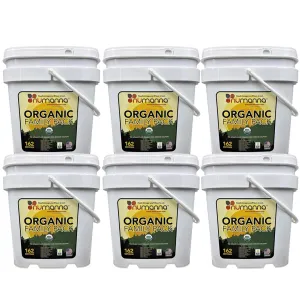Numanna Freeze Dried Mega USDA Certified Organic Family Pack Buckets 972 Servings Non-GMO, No MSG, 100% CCOF Easy to Prepare Emergency Survival Food or Perfect For Daily Use 25 Years Shelf Life