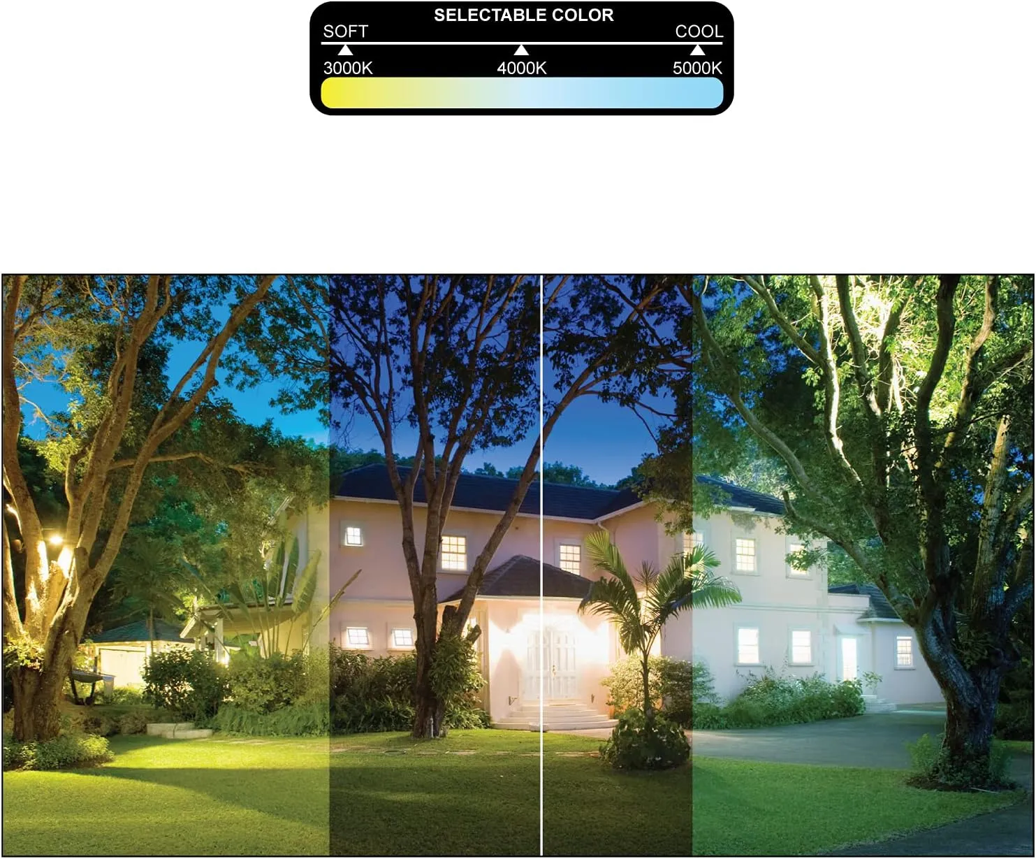 NUWATT 15W LED Flood Light, 3CCT 3000K/4000K/5000K Selectable, IP65 Waterproof Lighting, 1/2" Adjustable Knuckle Mount, 2100 Lumens, 120-277V, Outdoor Security Floodlight for Yard, Bronze, UL
