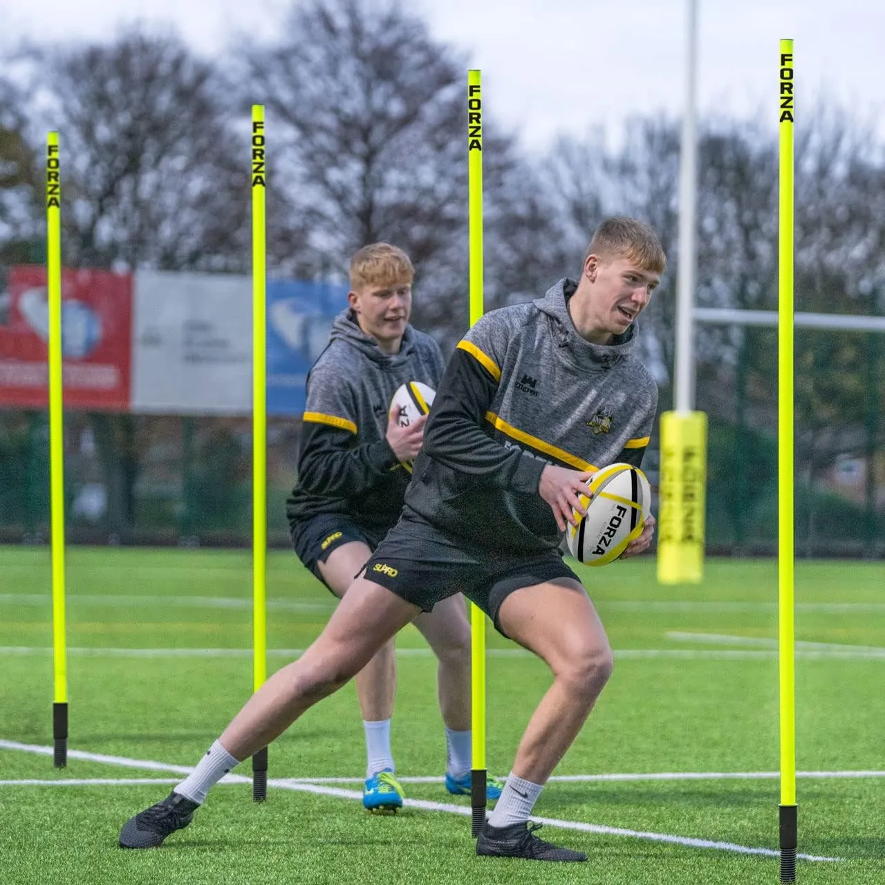 NWS Forza Spring Loaded Agility Poles | Improve Endurance, Speed & Footwork - Available in Packs of 8 or 16
