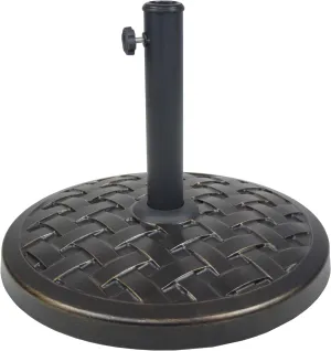 Oakland Living Cast Iron and Concrete Umbrella Stand, Antique Black, 40 lb.