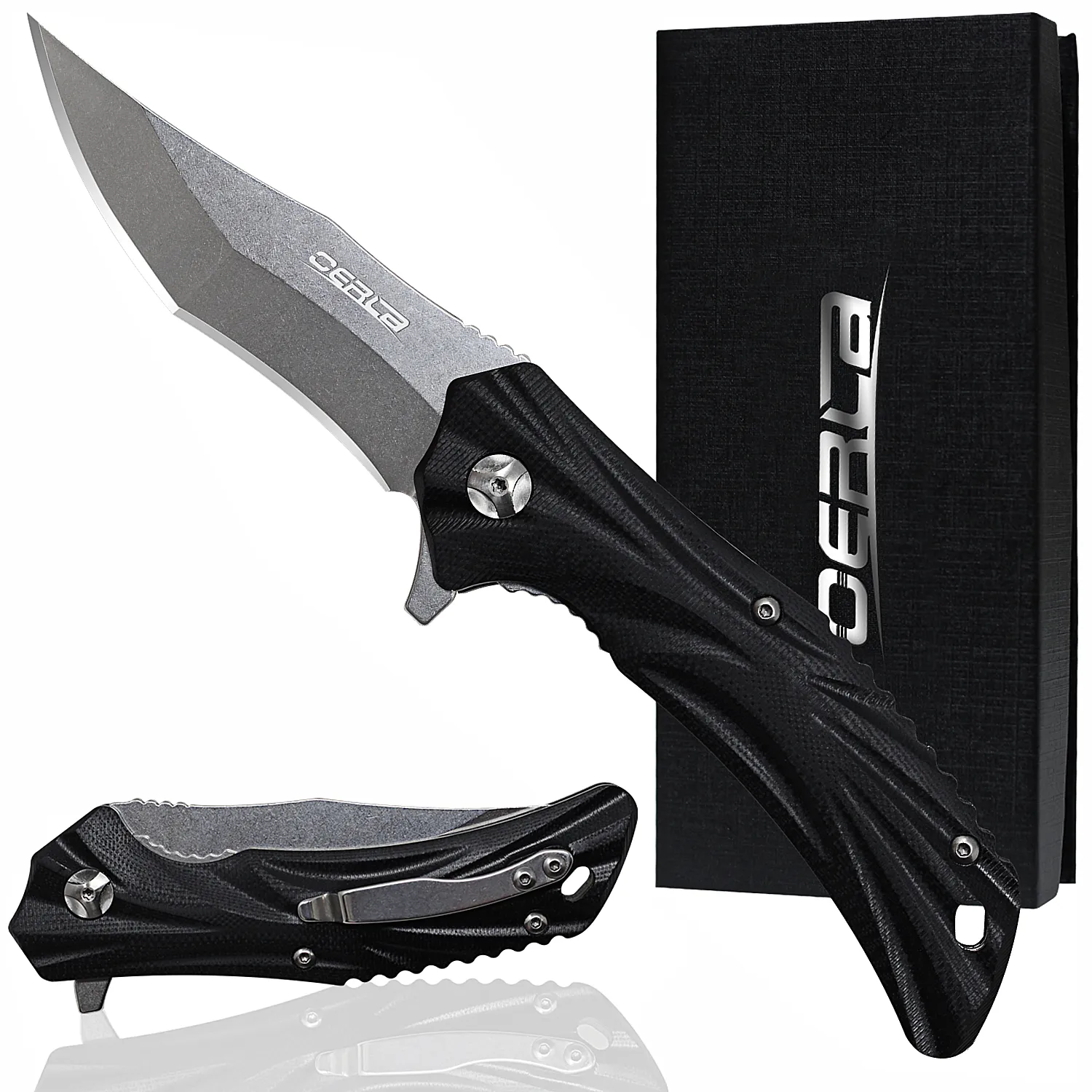 Oerla OLK-029GC EDC Pocket Folding knife 420HC Ball bearing System Flipper knives