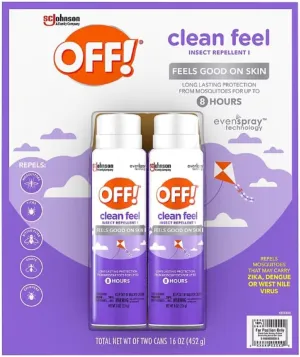 OFF Clean Feel Insect Repellent Bonus Size 2 9 OZ CANS
