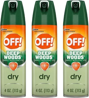 OFF! Deep Woods Insect Spray, 4 Ounce (Pack of 3)