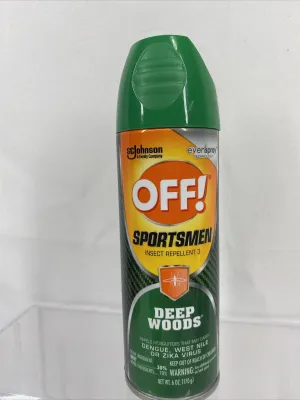 OFF! DEEP WOODS SPORTSMEN Insect Repellent SPRAY Mosquito Tick Bug 6 OZ
